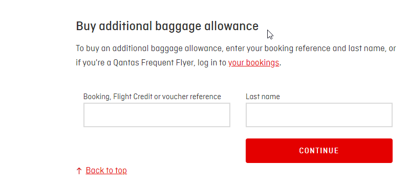 Qantas Extra Baggage Allowance Limit Charges and Rules