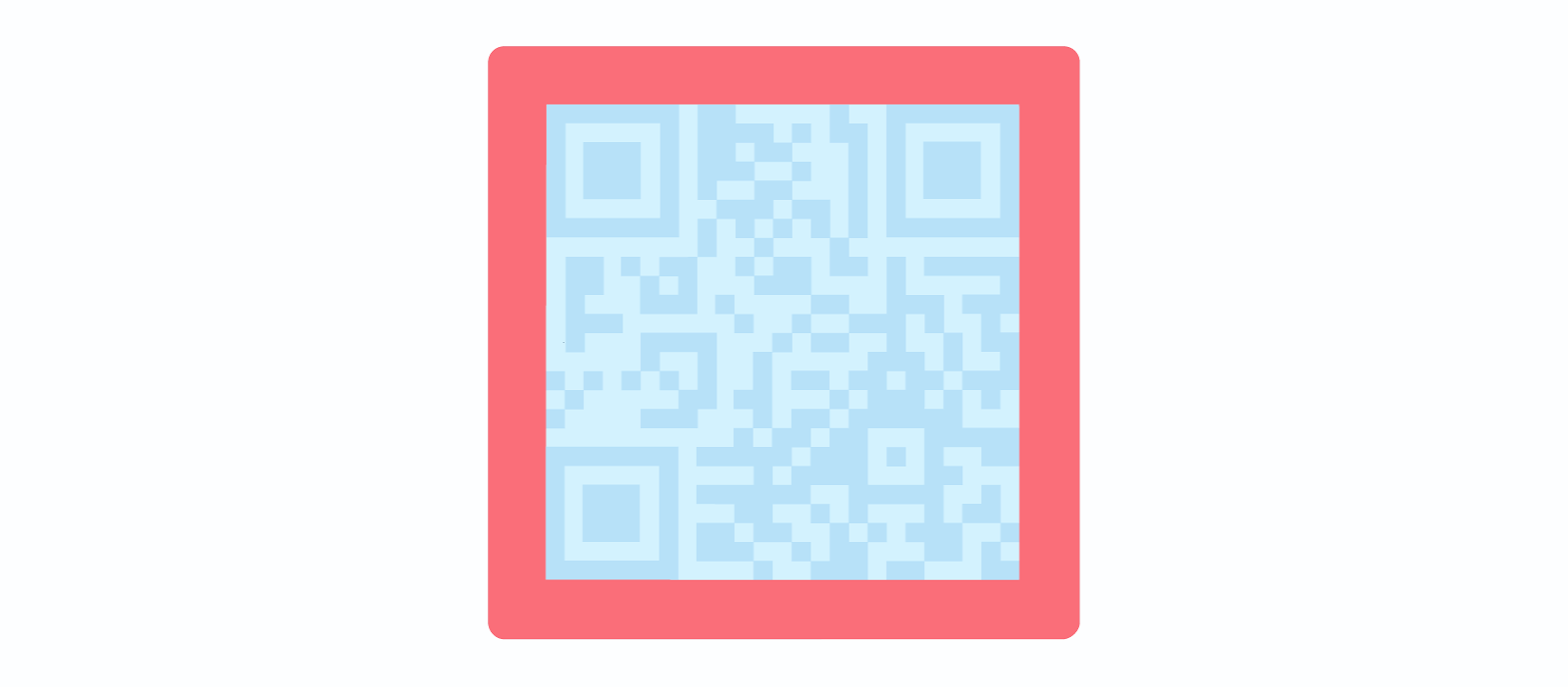 Example of the quiet zone around a QR Code