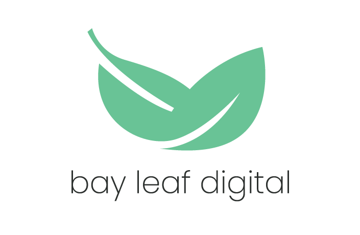 bay leaf digital logo - a green leaf