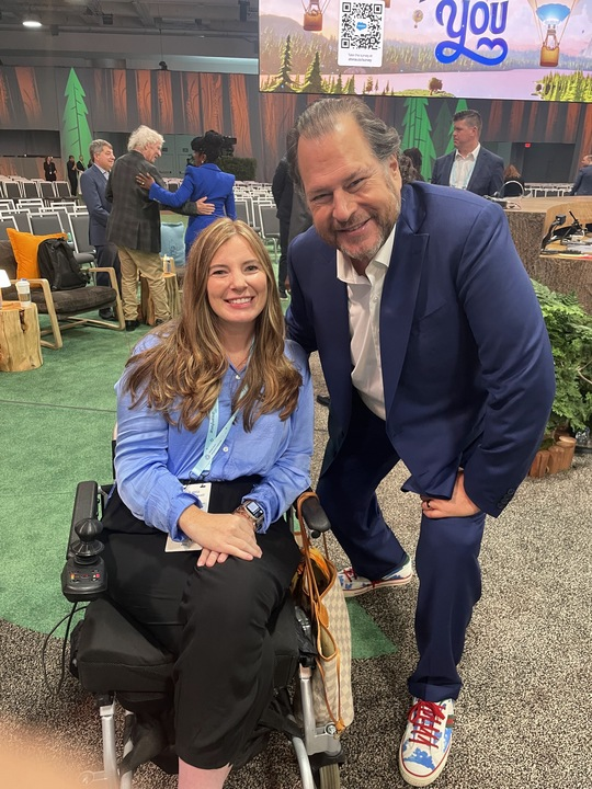 Brooke Eby and Marc Benioff