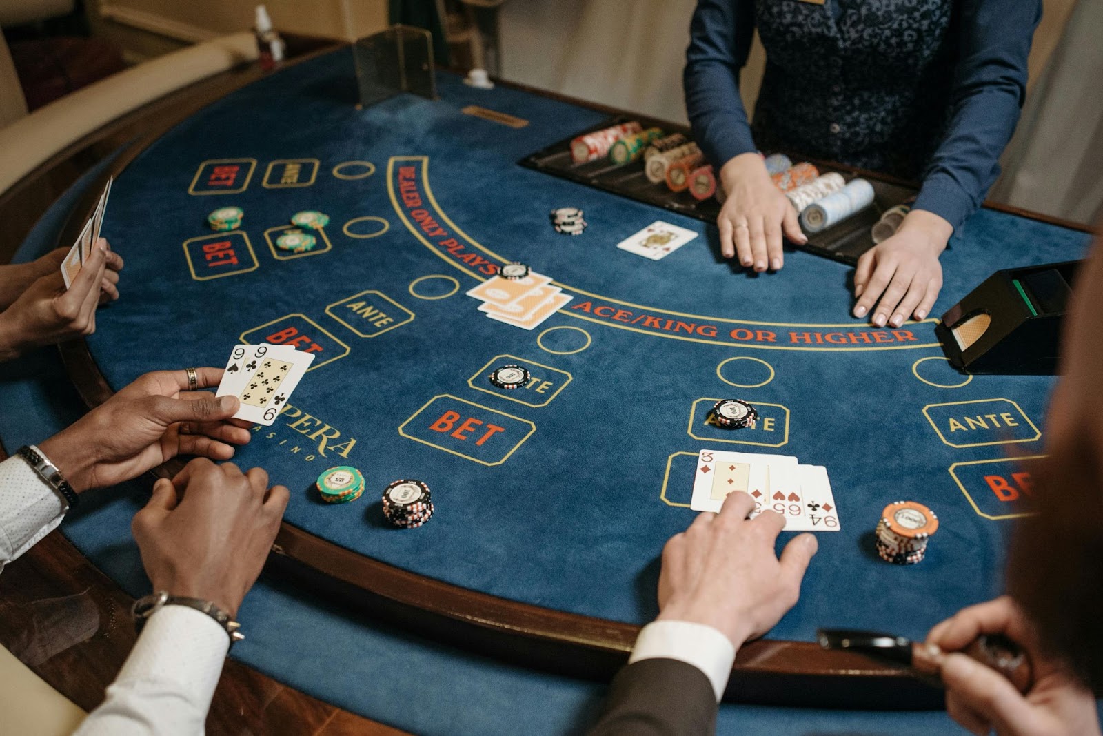 playing blackjack games at a Blackjack Table