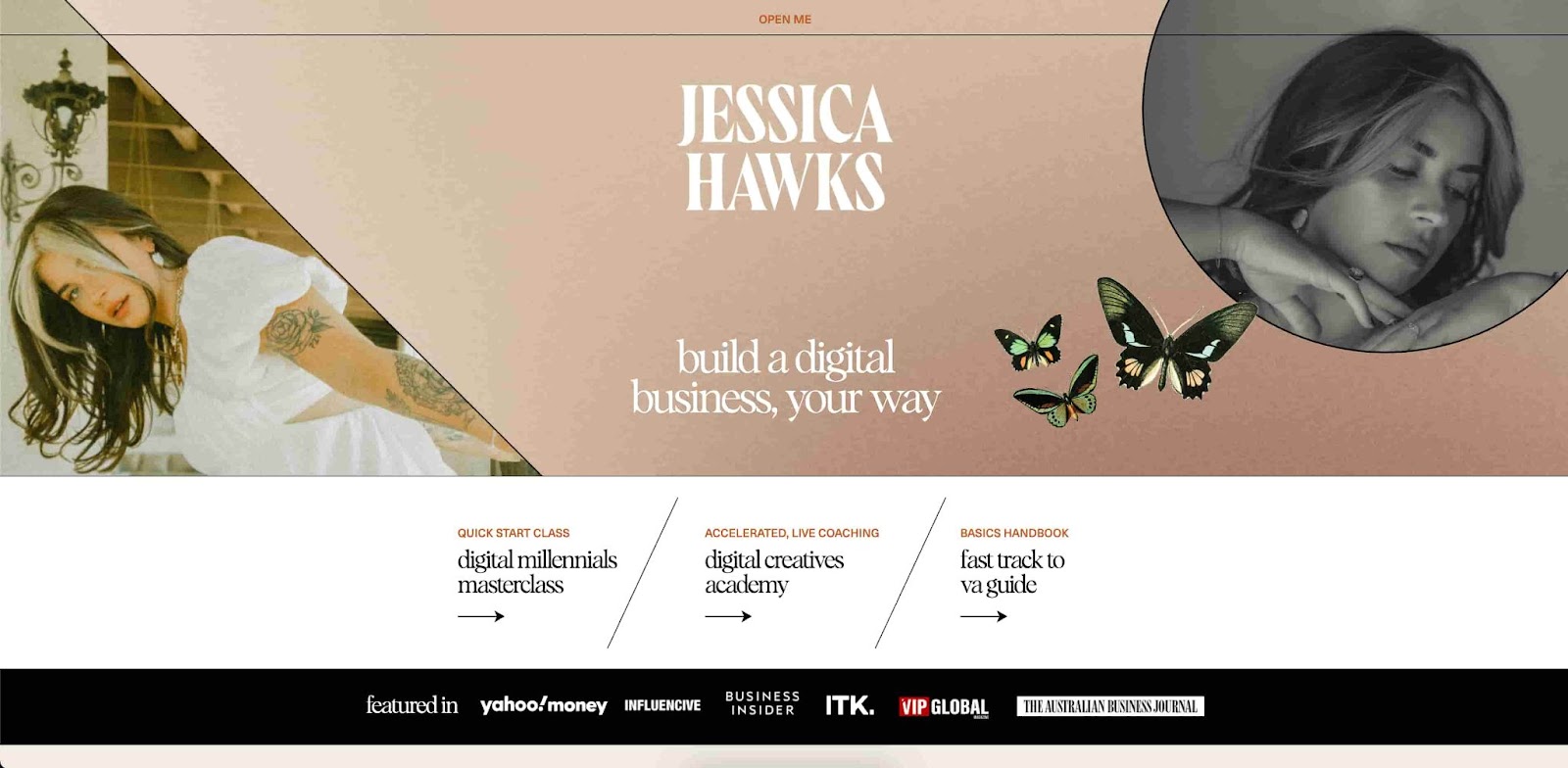 Jessica Hawks virtual assistant website example