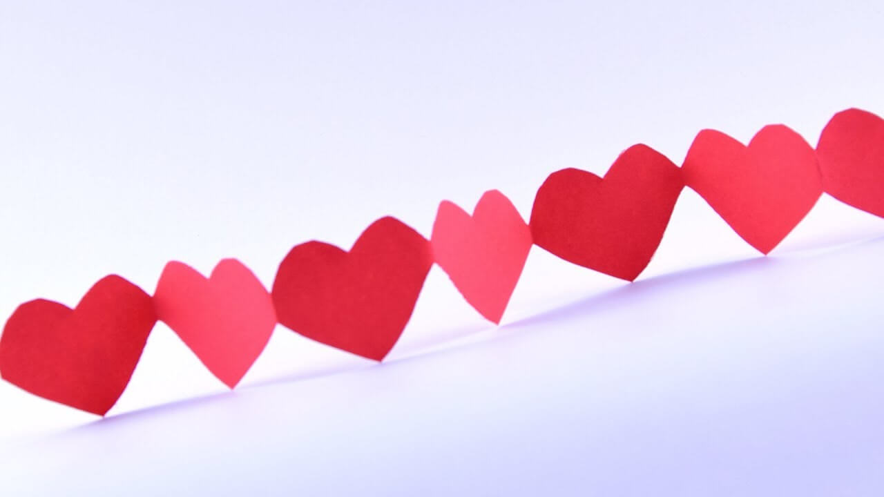 Paper Heart Garland