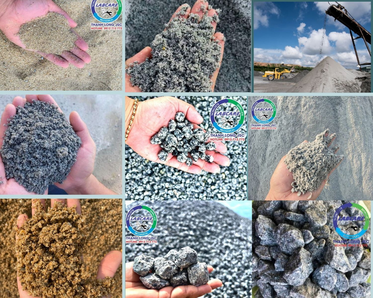 Sản phẩm đá và cát trong dây chuyền nghiền cát nhân tạo 