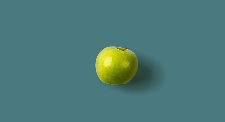 apple on flat background