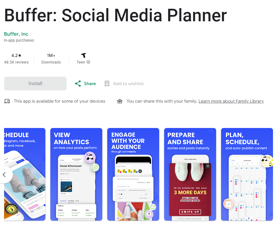 Buffer as Social Media Planner