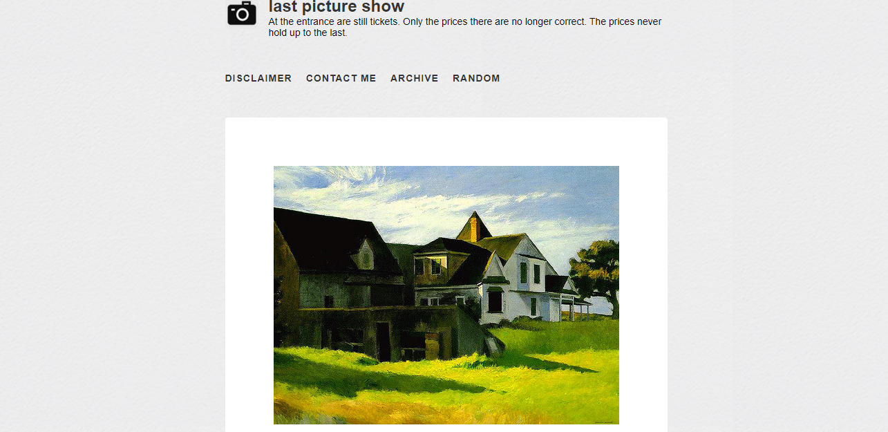 Homepage of The Last Picture Show - an inspirational blog on Tumblr