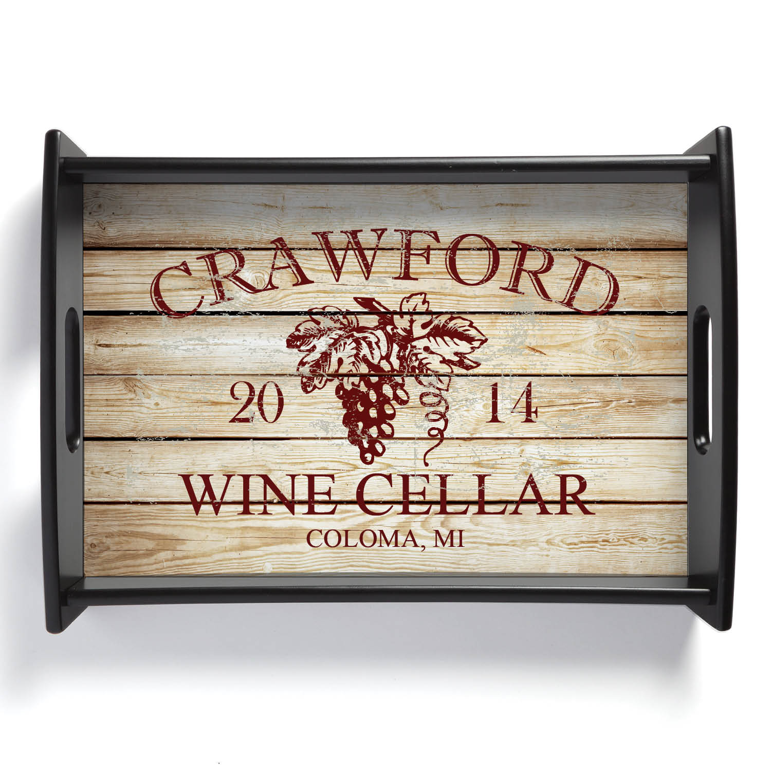 Wine Lovers Personalized Serving Tray