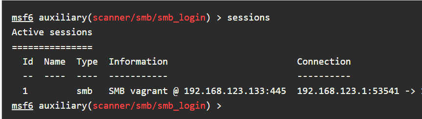 session opened as a new SMB session type