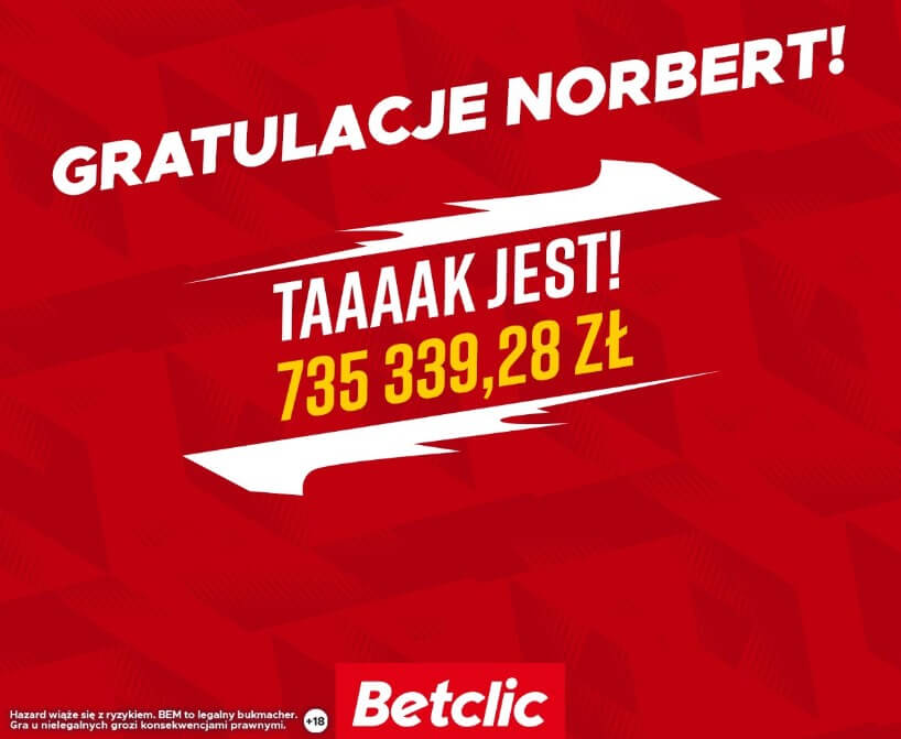 Najwyższe wygrane u bukmachera Betclic