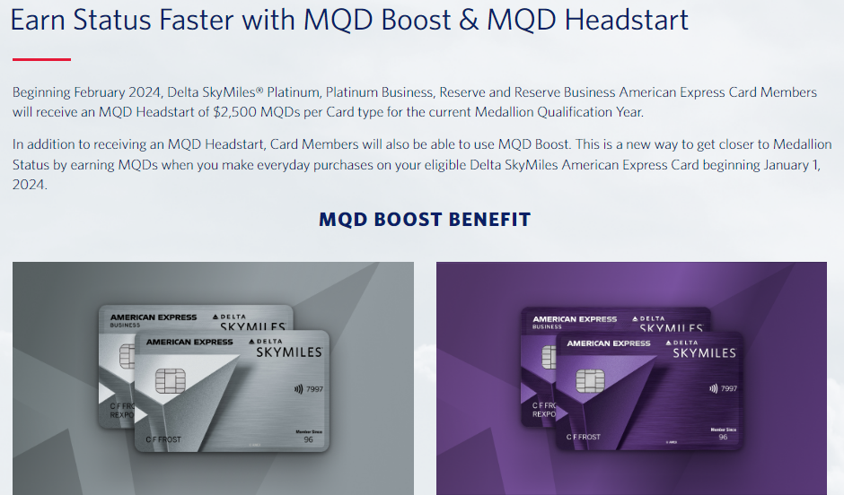 Earn status faster with MQD Headstart