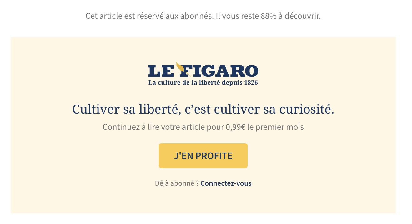Le Figaro dynamic paywall