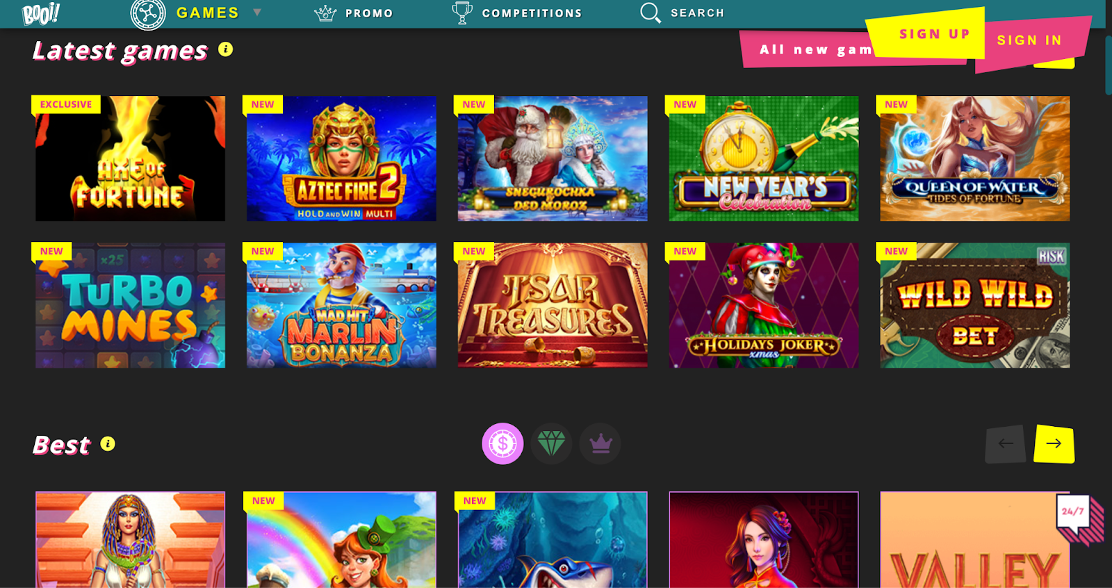 Booi Casino UI