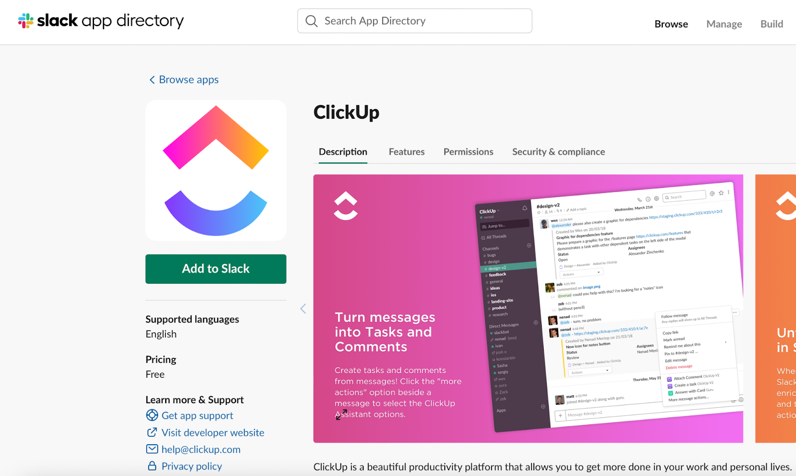clickup slack integrations