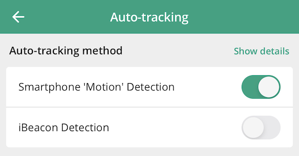 Auto-tracking setting