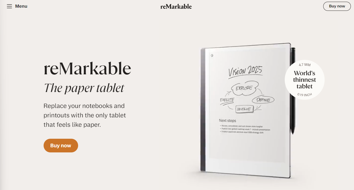 ReMarkable: The paper tablet