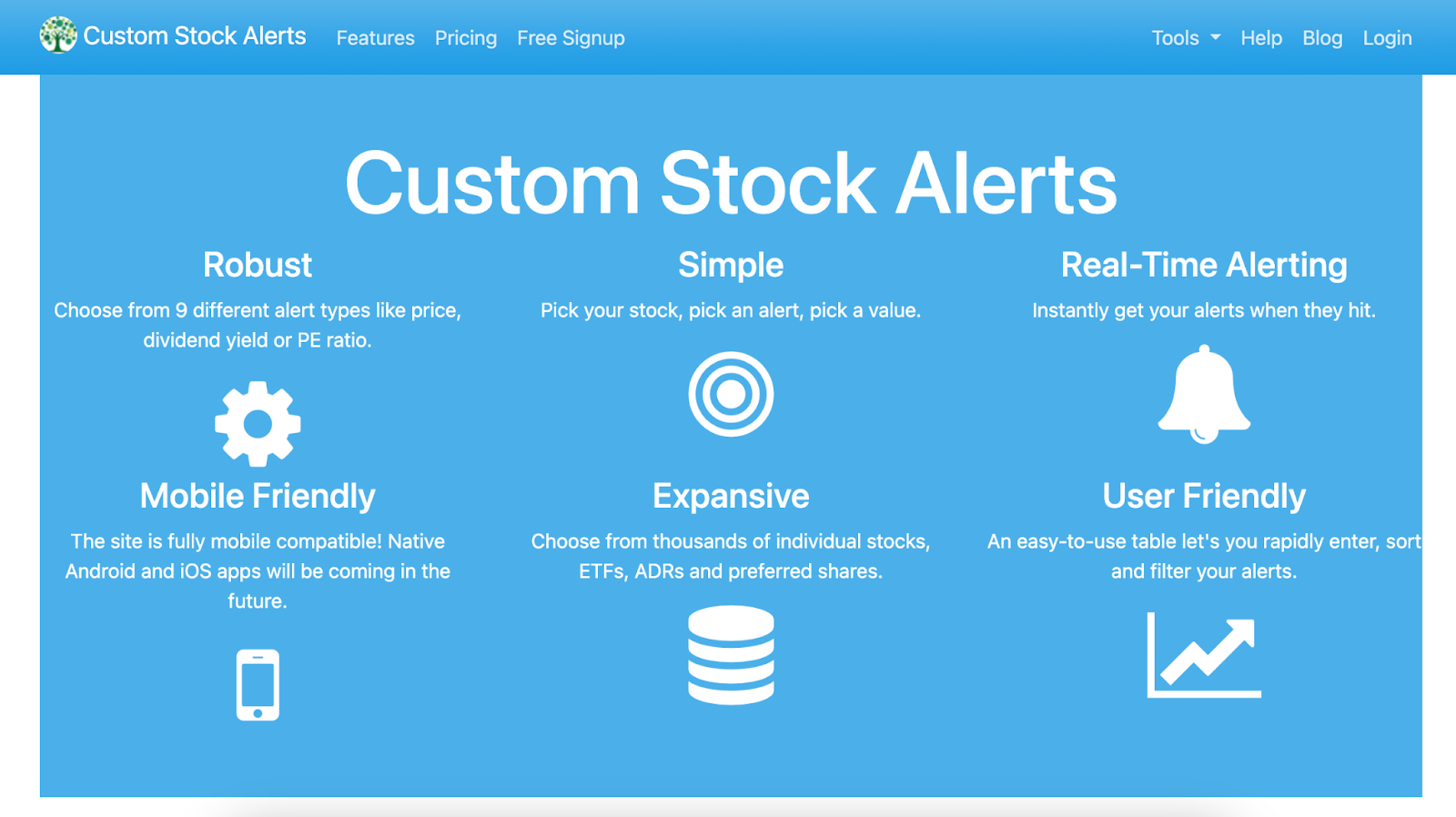 Custom Stock Alerts review