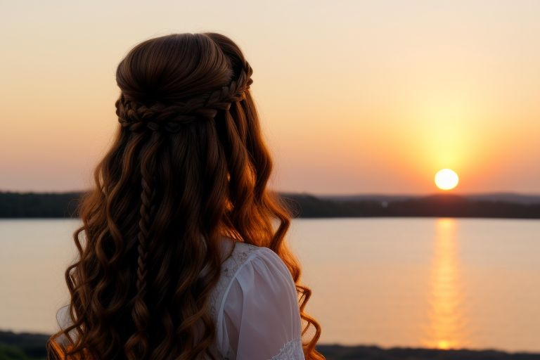 A romantic braided crown hairstyle