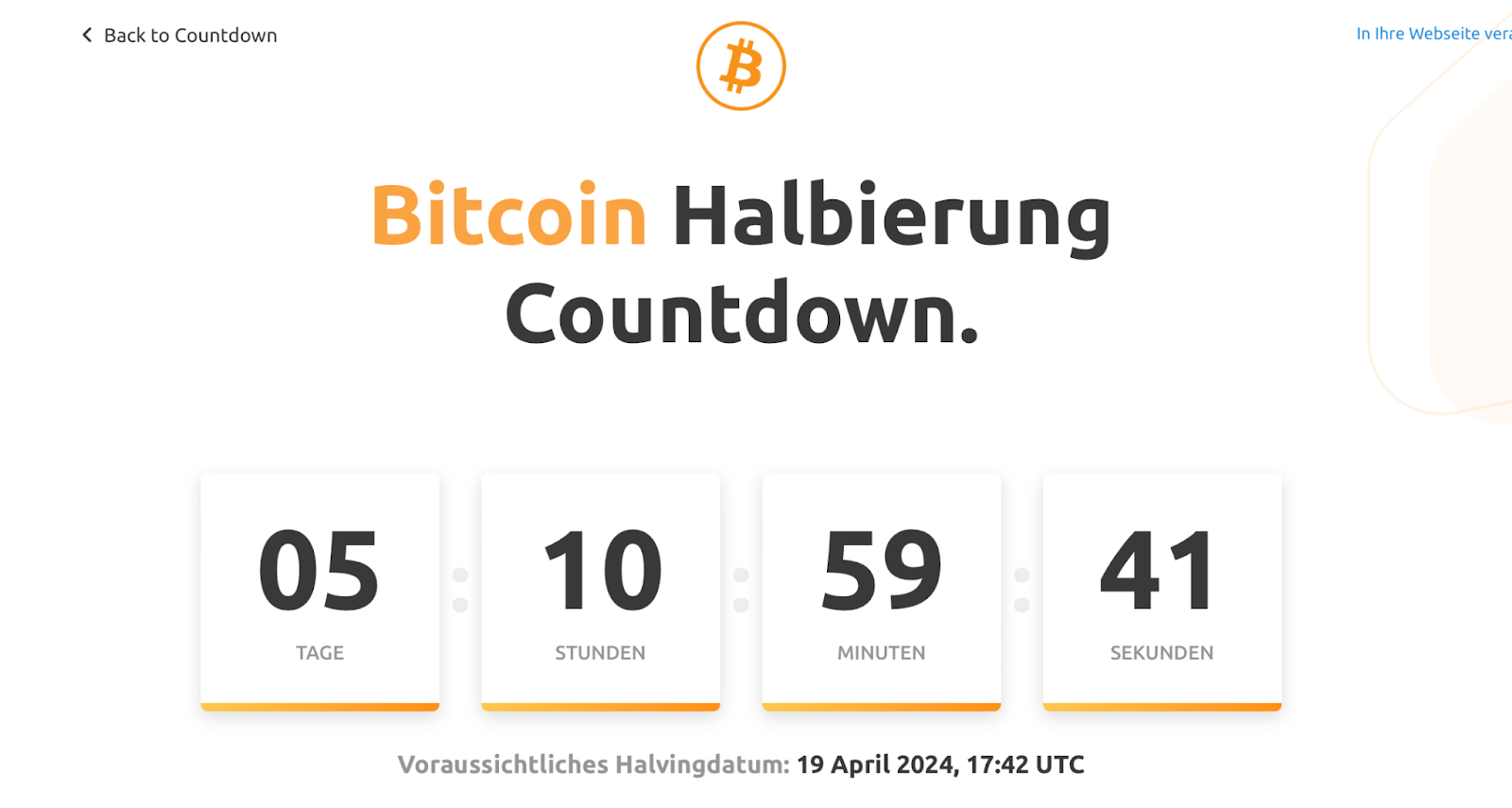 Halving Countdown 