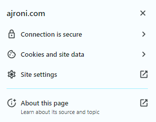 Ajroni.com site with SSL security