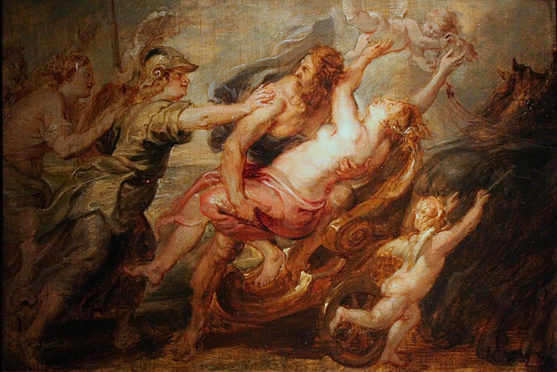 Mythology of the Demeter Goddess. Abduction of Persephone.