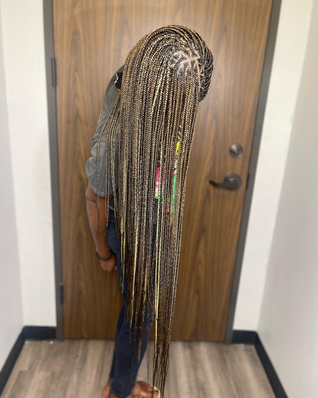 Custom Triangle Knotless box braid