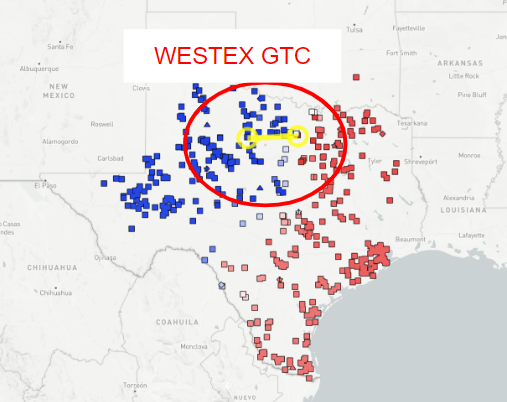 WESTEX GTC map
