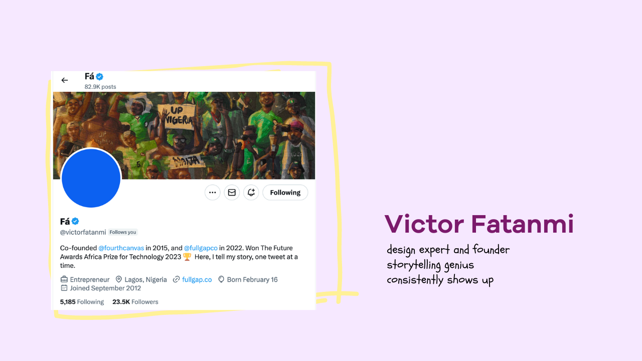 Example of Personal Brand: Victor Fatanmi
