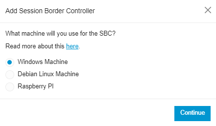Adicione o Session Border Controller no 3CX