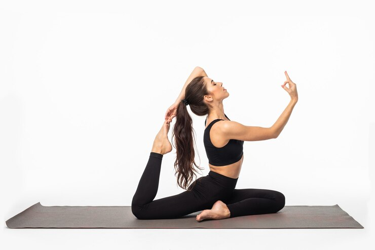 Young Woman Doing Yoga Practice in Solitude