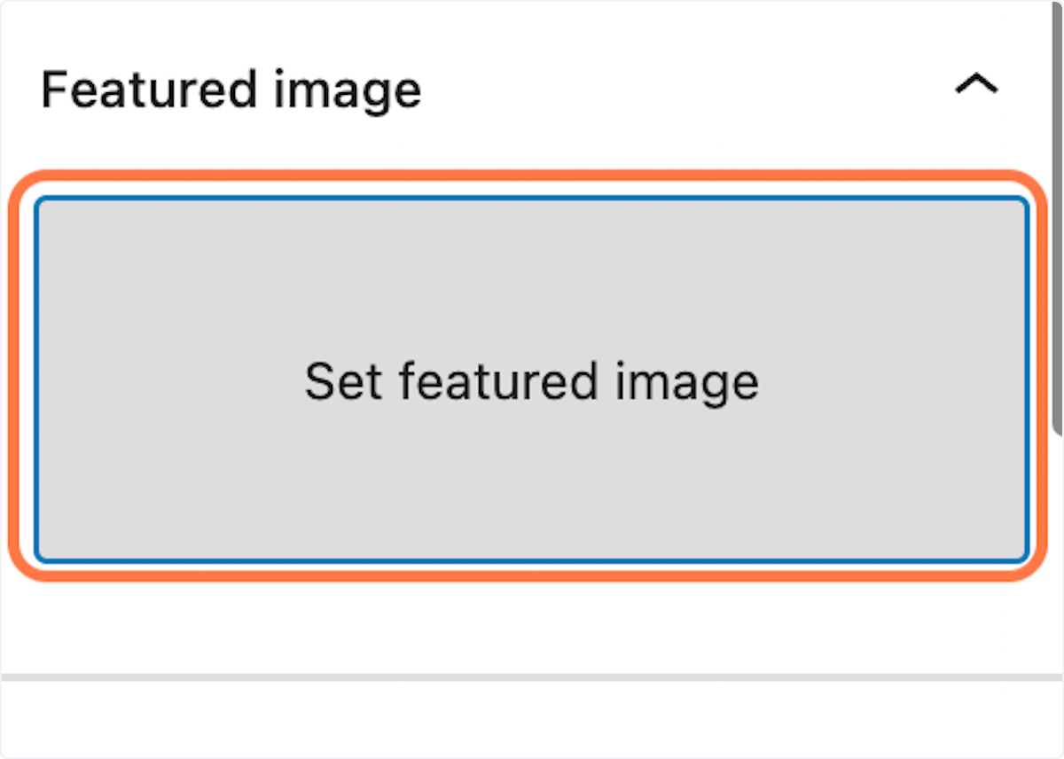 Click on 'Set featured image'