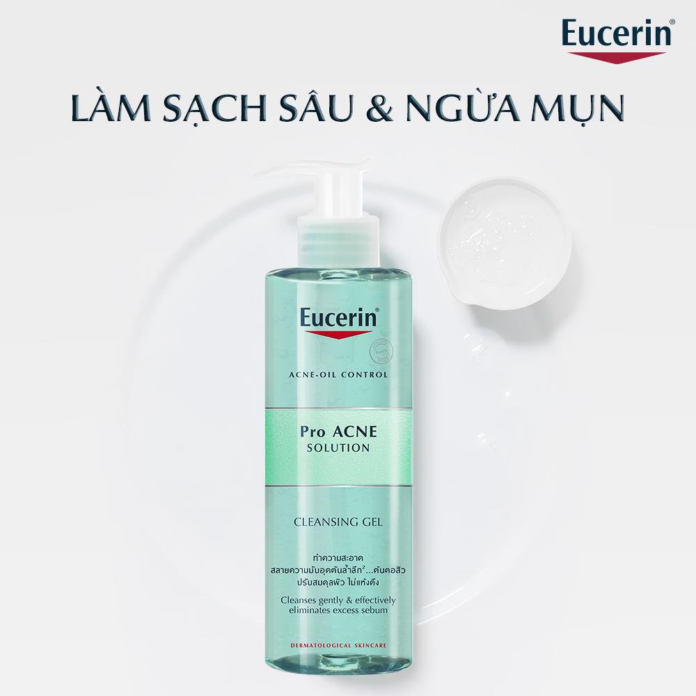 Gel Rửa Mặt Cho Da Dầu Mụn Eucerin ProAcne Solution Cleansing Gel hiện đã có mặt tại Hasaki