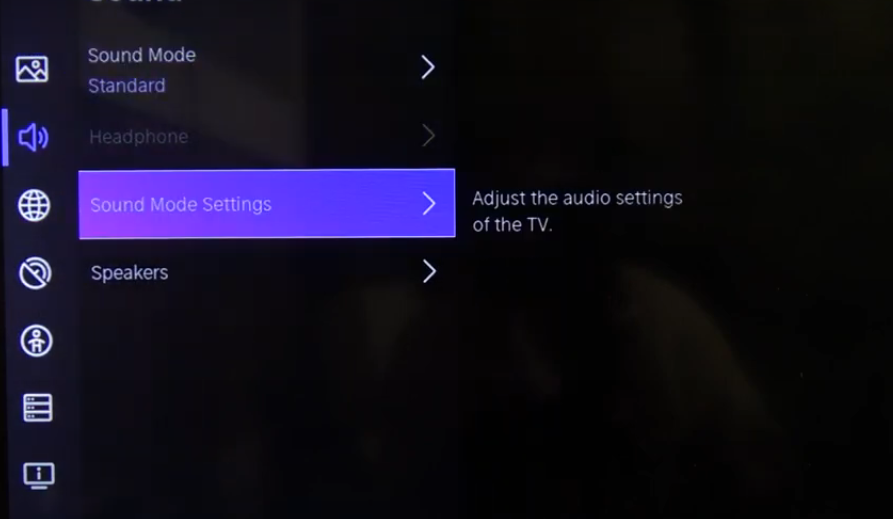 Hisense TV sound mode settings