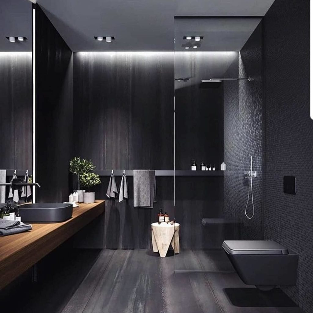 kamar mandi minimalis 2x3 hitam