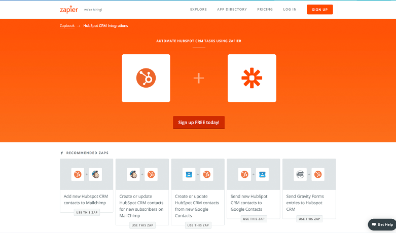 HubSpot Zapier 連携