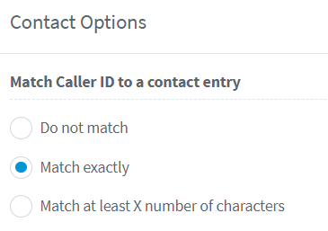 Чтобы сопоставить абонента с контактом Salesforce, последние 7 цифр входящего Caller ID должны совпадать с последними 7 цифрами телефонного номера в карточке контакта CRM. Либо должно быть полное совпадение номера, полученного через SIP-транк.
