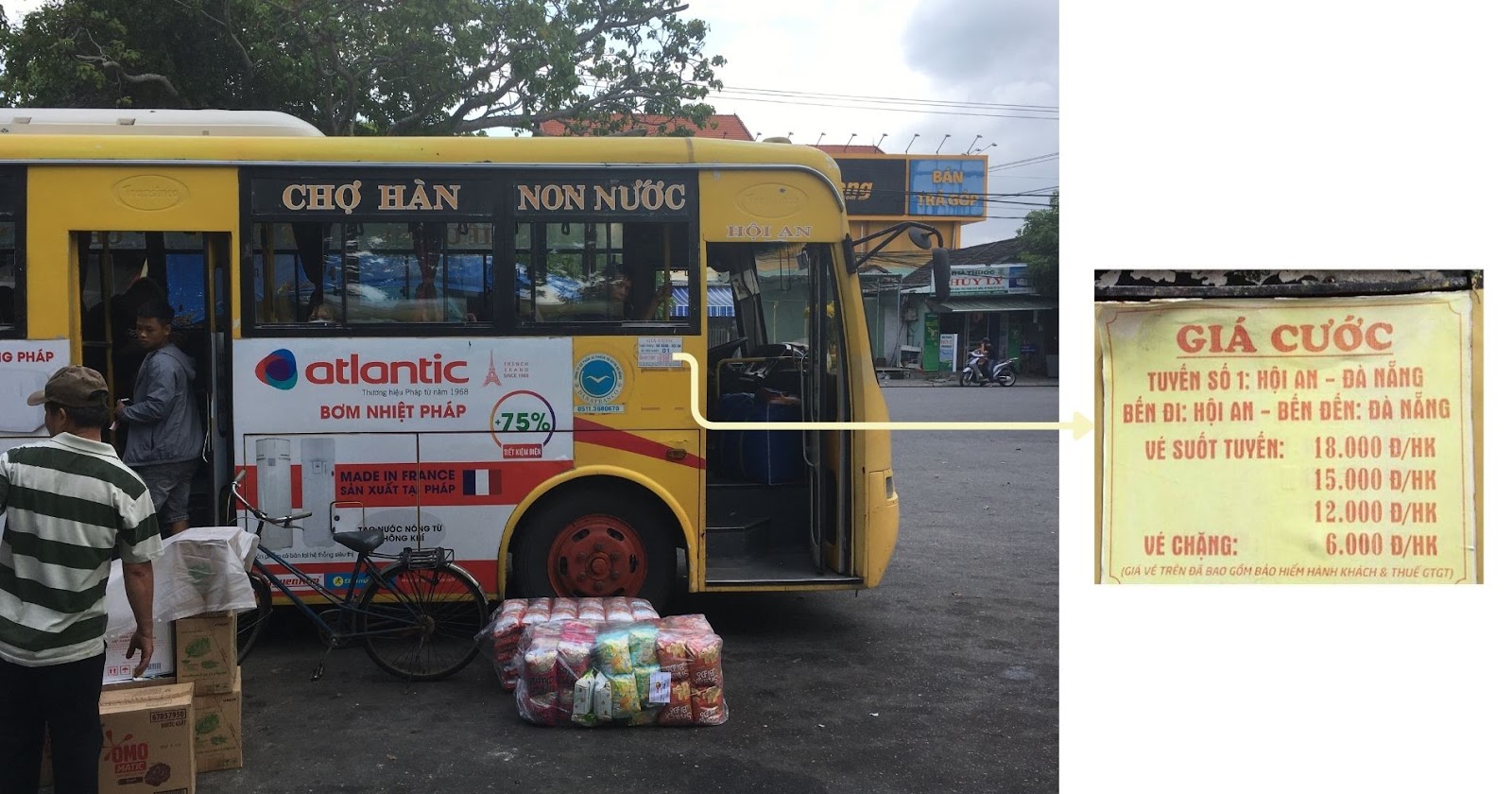 Biaya Ongkos dari Da Nang ke Hoi An dengan Bus 01 tahun 2019