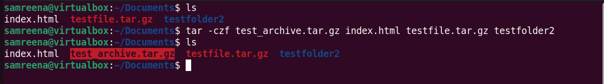 how to compress and extract files in linux using tar and gzip commands