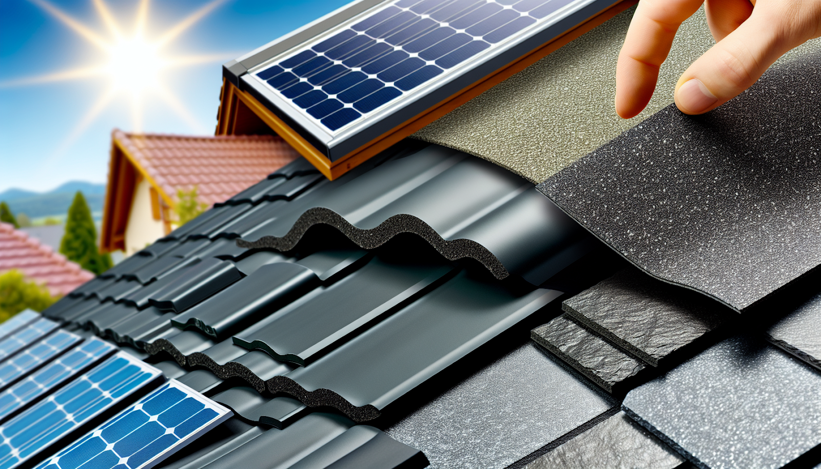 Innovative roofing options including solar roof tiles, rubber slate, and stone-coated steel