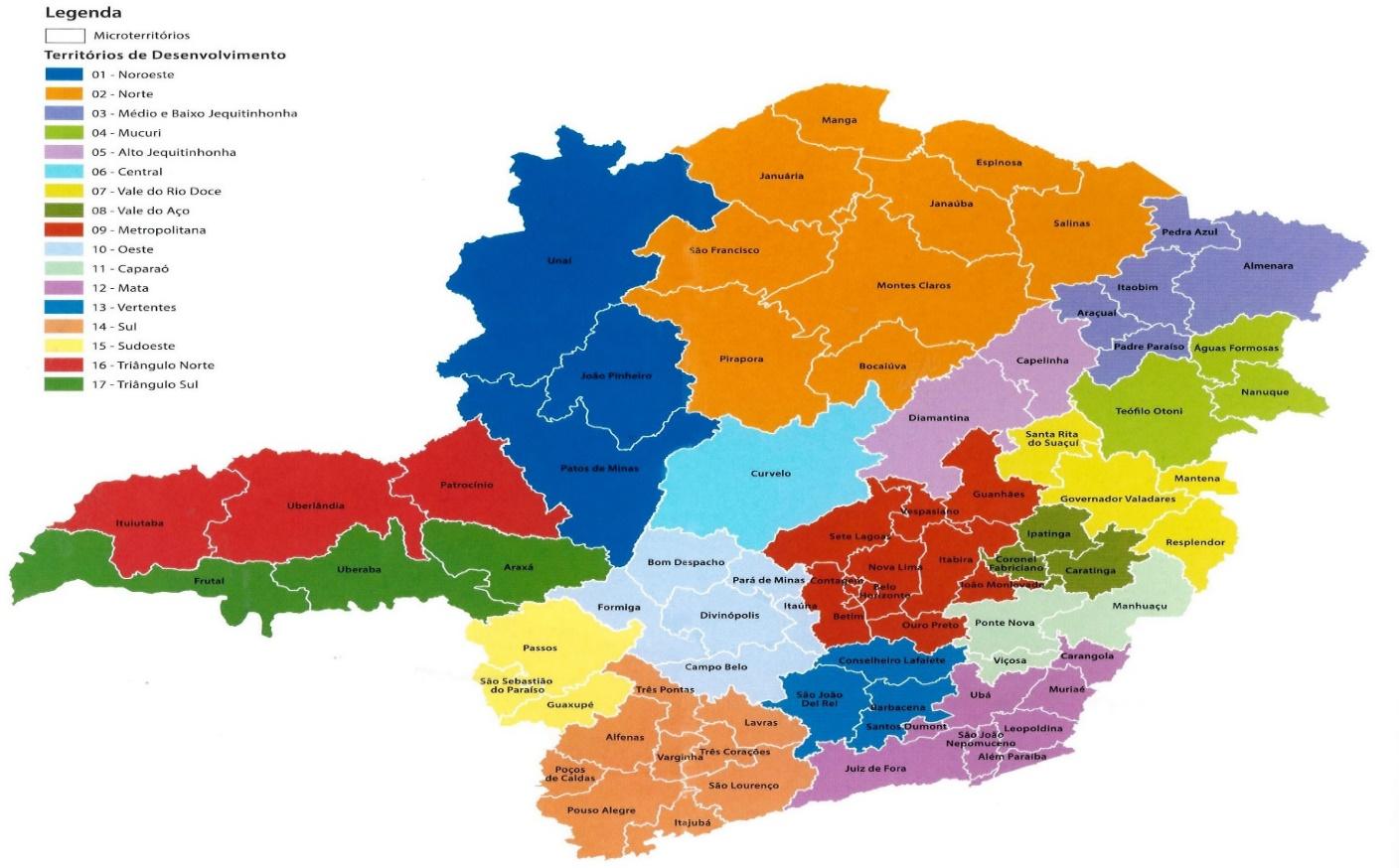 Mapas do Estado de Minas Gerais