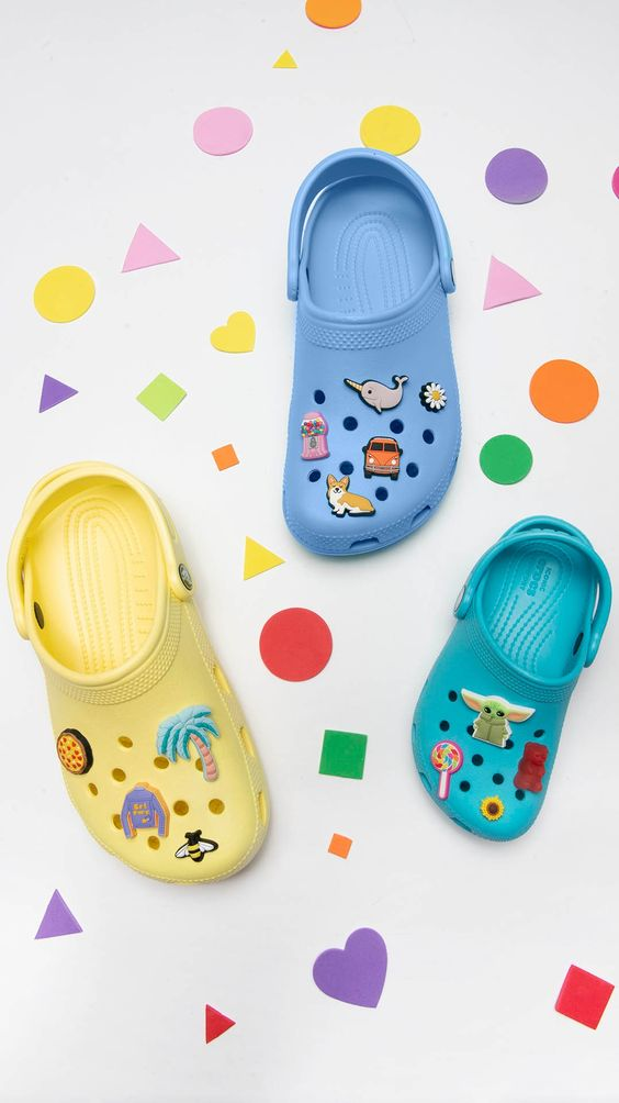 Close view of the iconic clog foam wear for babies
