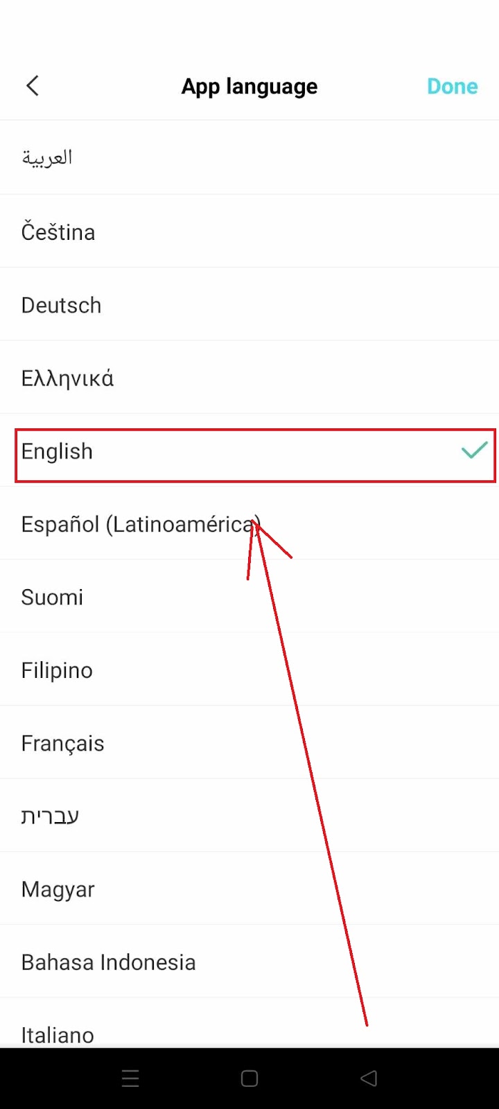 CapCut Compression Problem How to Fix - Choose Language according to geographical location