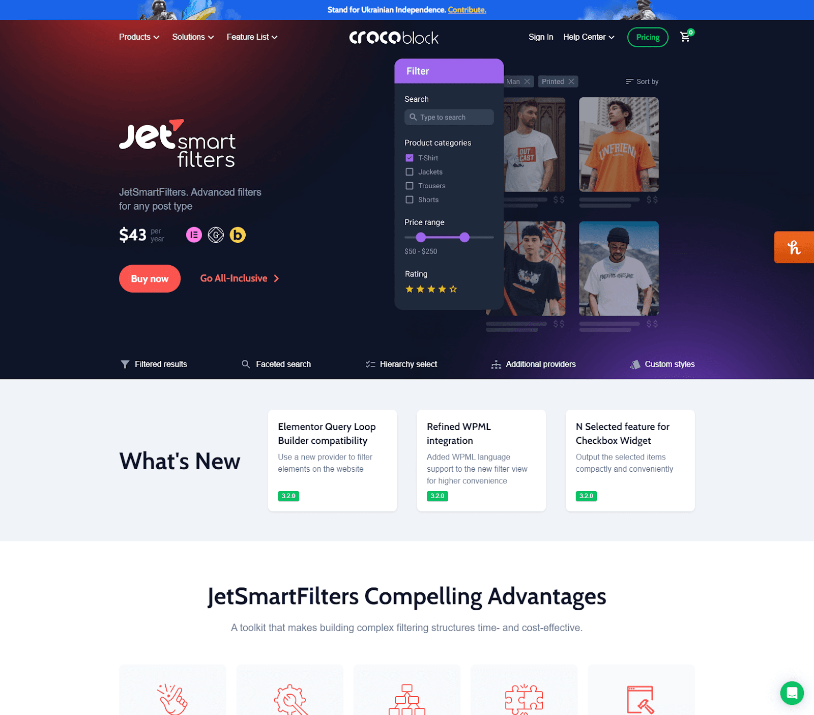 JetSmart Filters page
