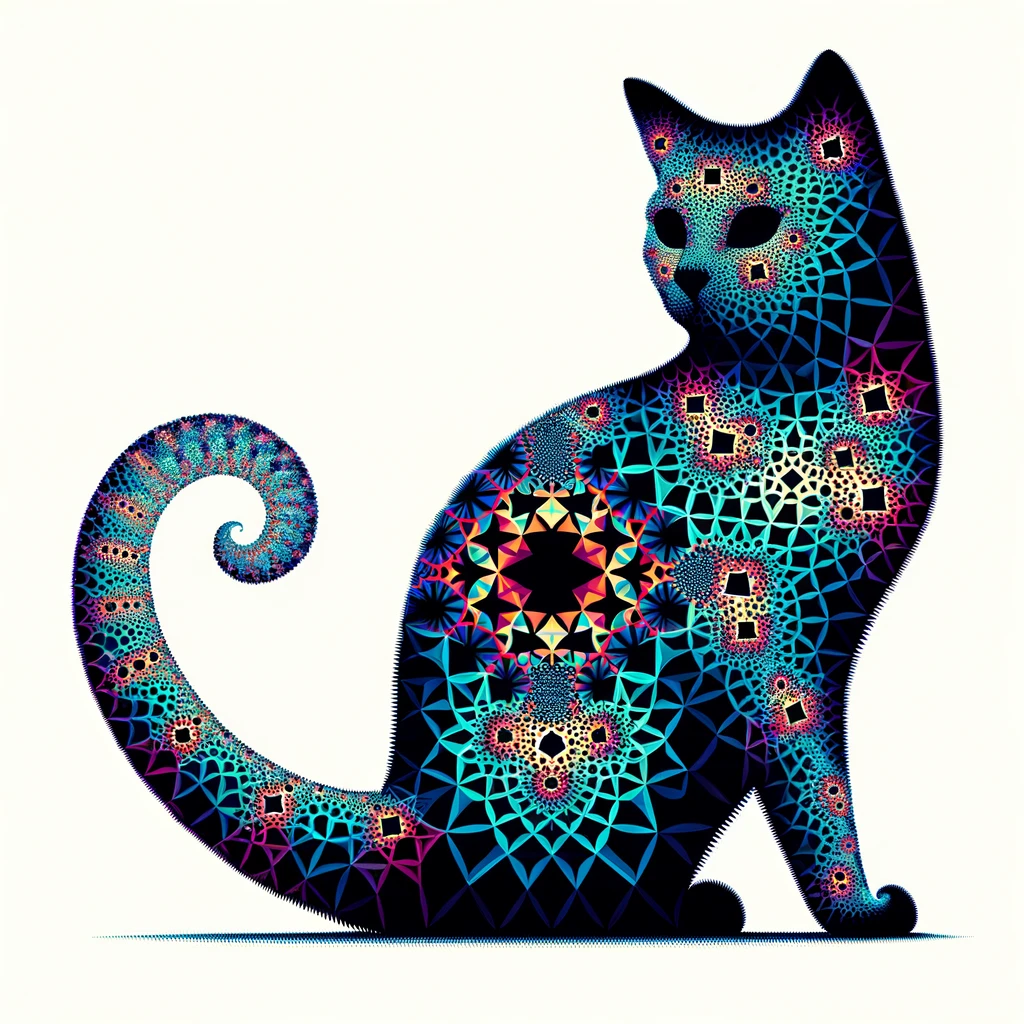 A geometrical image of a cat