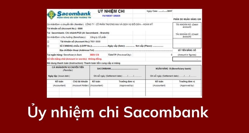 Ủy nhiệm chi Sacombank