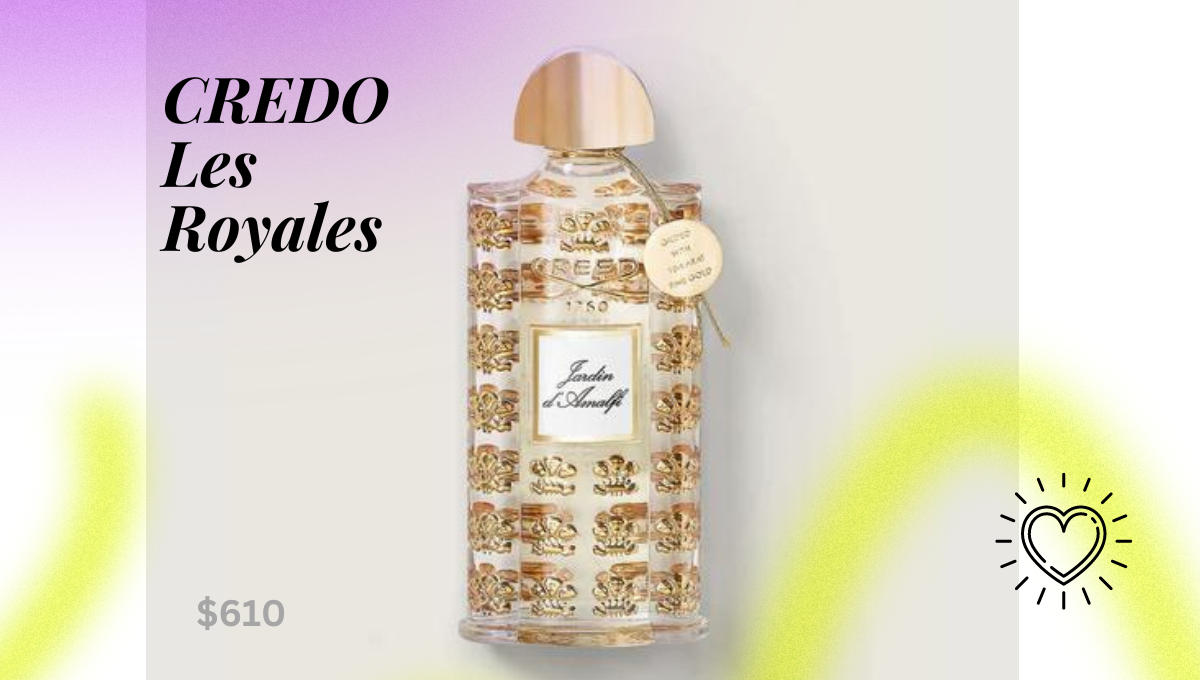 "Image of CREDO Les Royales Exclusives Jardin d'Amalfi fragrance bottle, a luxurious scent capturing the essence of the Amalfi Coast.