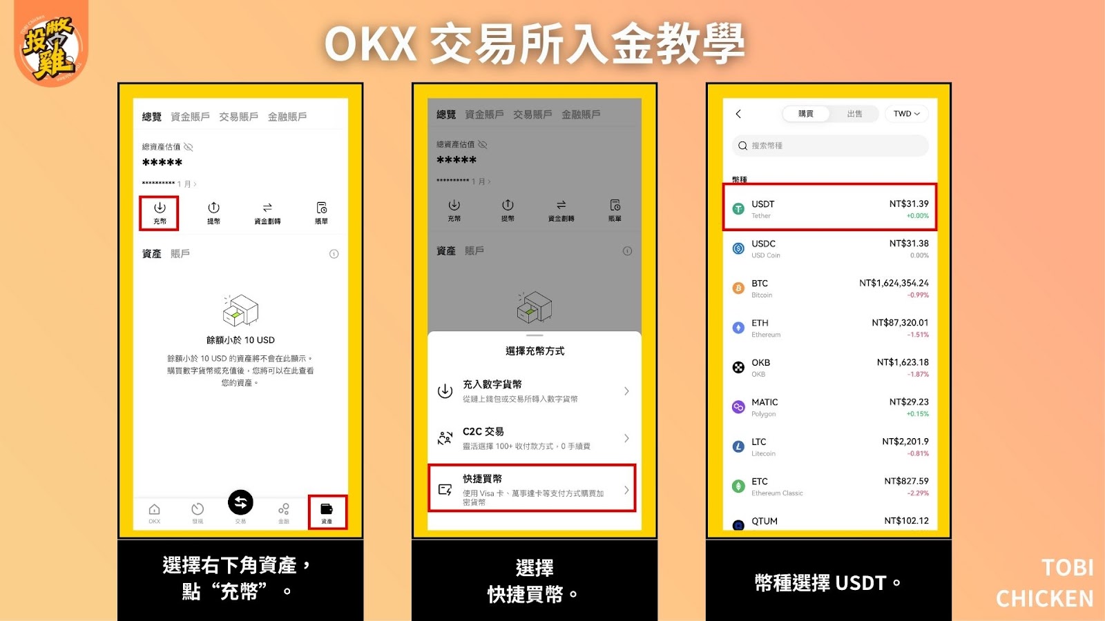 2024最新｜ OKX入金 教學：台幣買比特幣、OKX 交易所怎麼入金