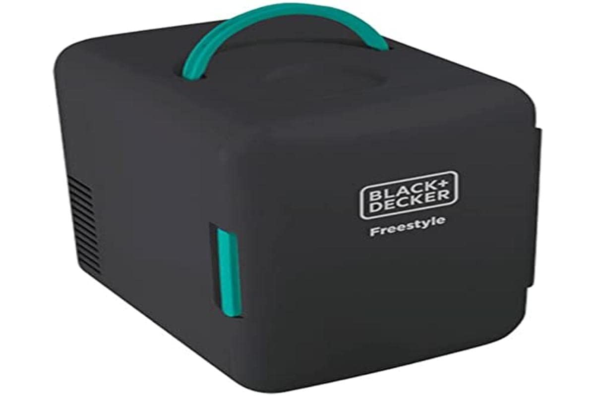 Black+Decker Mini refrigerador com função aquecer 2 em 1 e versátil 48W MR60-BR, Cinza