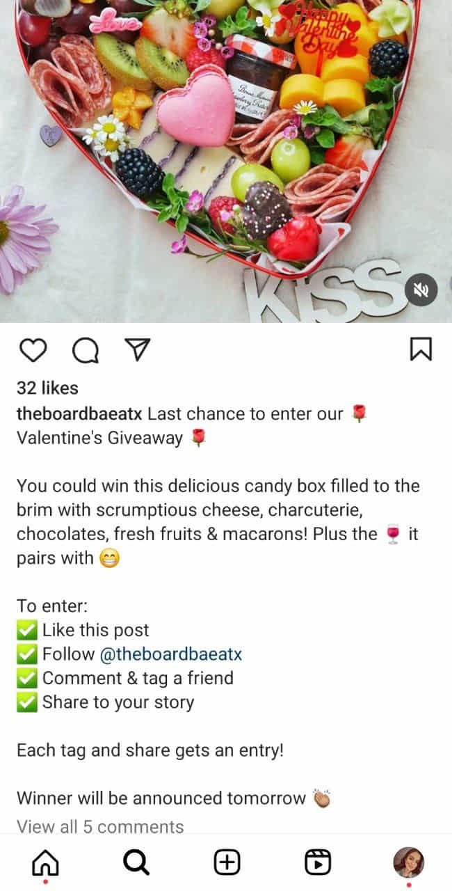 Instagram giveaway examples