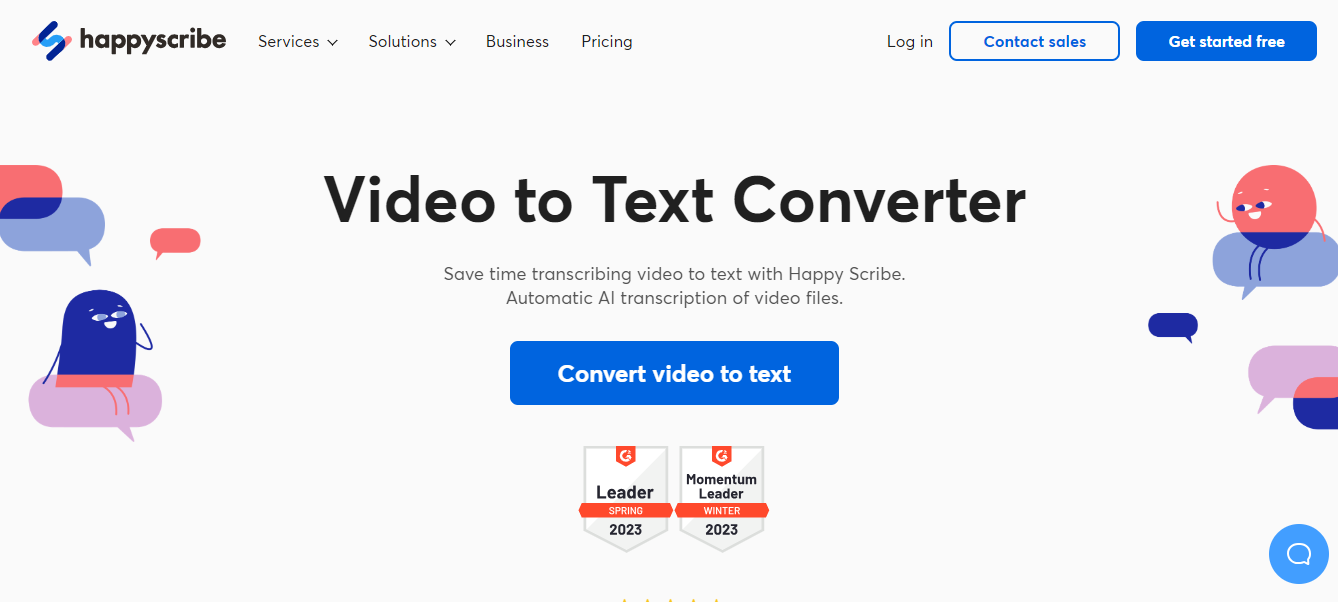 Video to text tools - Happy Scribe